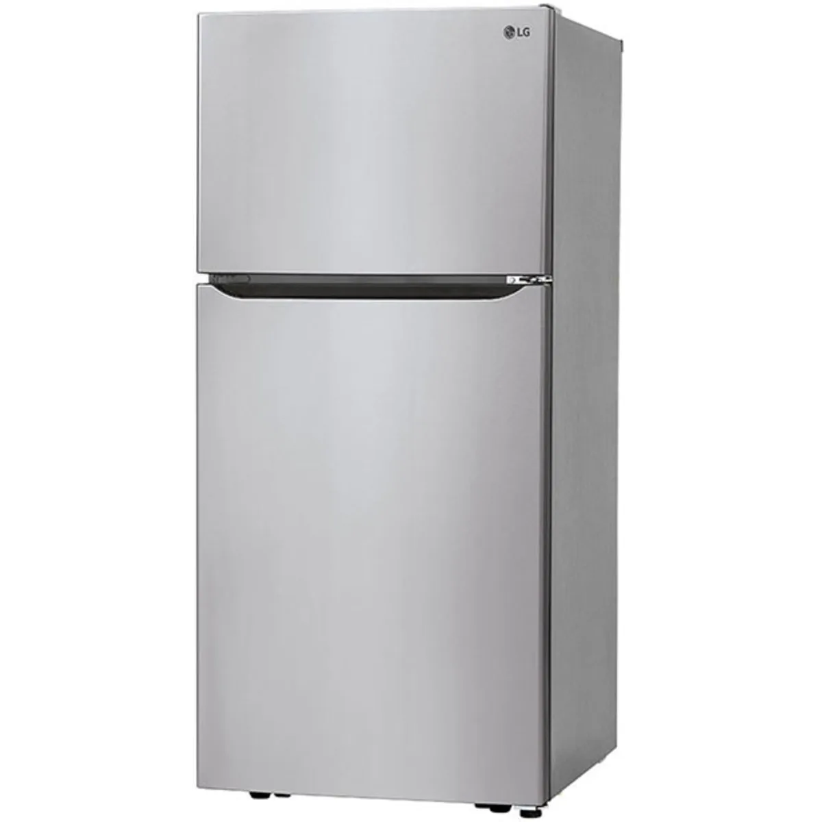 LG - LTCS20020S - 30 Inch Top Freezer Refrigerator with 20.2 Cu. Ft. Total Capacity, Adjustable Glass Shelves, Humidity-Controlled Crispers, Digital Temperature Controls, LED Lights, Reversible Door, and ENERGY STAR Qualified: Stainless Steel