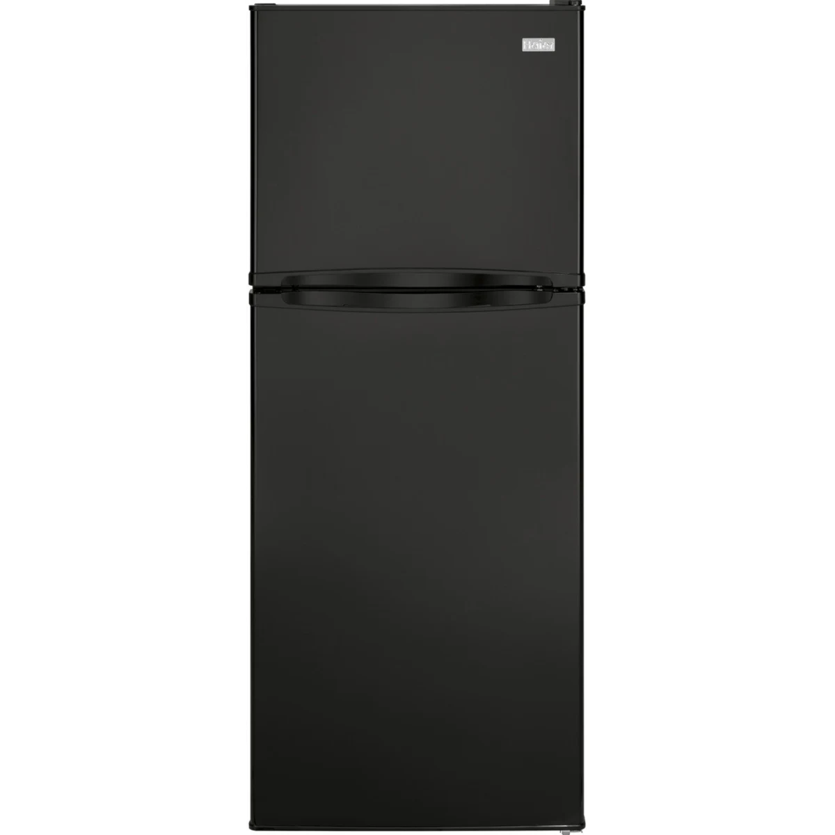 Haier - HA10TG21SB - 24 Inch Counter-Depth Top Freezer Refrigerator with 9.8 Cu.Ft. Total Capacity, 2 Spill Proof Glass Shelves, Humidity Controlled Crisper, LED Interior Lighting, 3 Door Bins, 1 Freezer Shelf,