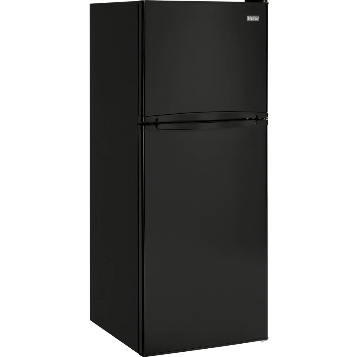 Haier - HA10TG21SB - 24 Inch Counter-Depth Top Freezer Refrigerator with 9.8 Cu.Ft. Total Capacity, 2 Spill Proof Glass Shelves, Humidity Controlled Crisper, LED Interior Lighting, 3 Door Bins, 1 Freezer Shelf,