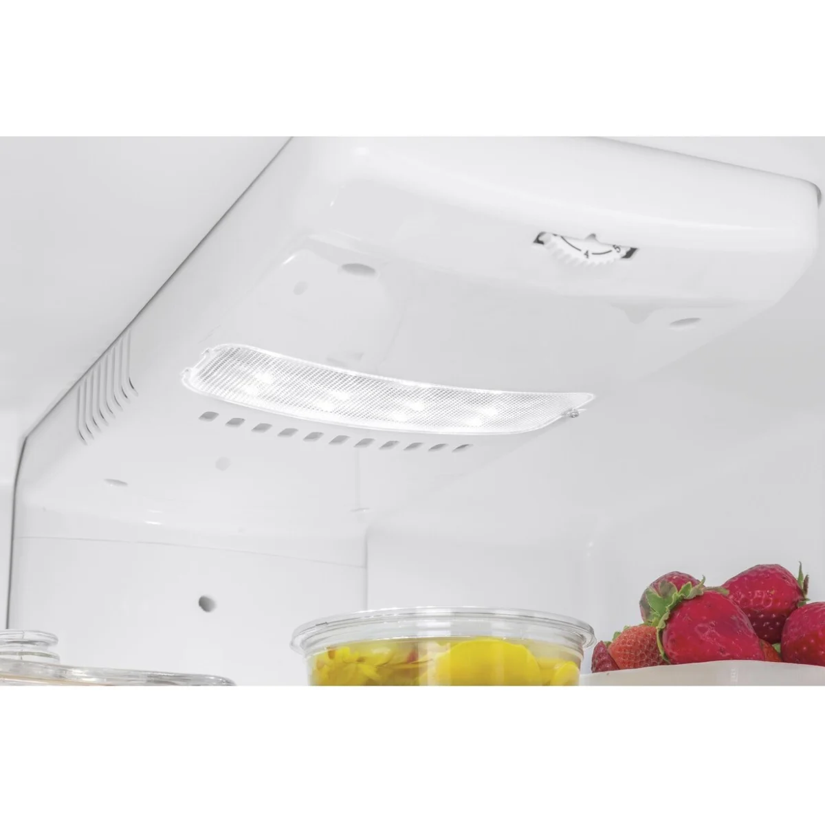 Haier - HA10TG21SB - 24 Inch Counter-Depth Top Freezer Refrigerator with 9.8 Cu.Ft. Total Capacity, 2 Spill Proof Glass Shelves, Humidity Controlled Crisper, LED Interior Lighting, 3 Door Bins, 1 Freezer Shelf,