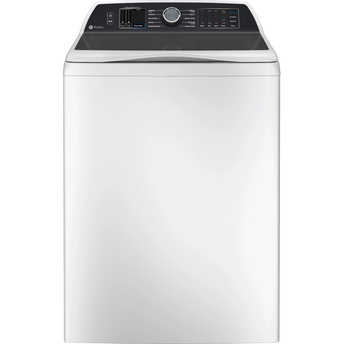 GE Profile - PTW700BSTWS -28 Inch Top Load Smart Washer with 5.4 Cu. Ft. Capacity, Infusor Wash Mechanism, Built-In WiFi, Sanitize with Oxi, Smart FlexDispense™, Tangle Control, Deep Fill, and Energy Star Certified: White