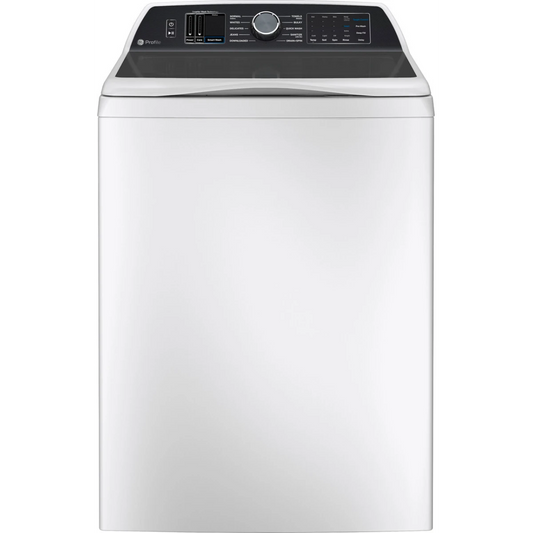 GE Profile - PTW700BSTWS -28 Inch Top Load Smart Washer with 5.4 Cu. Ft. Capacity, Infusor Wash Mechanism, Built-In WiFi, Sanitize with Oxi, Smart FlexDispense™, Tangle Control, Deep Fill, and Energy Star Certified: White