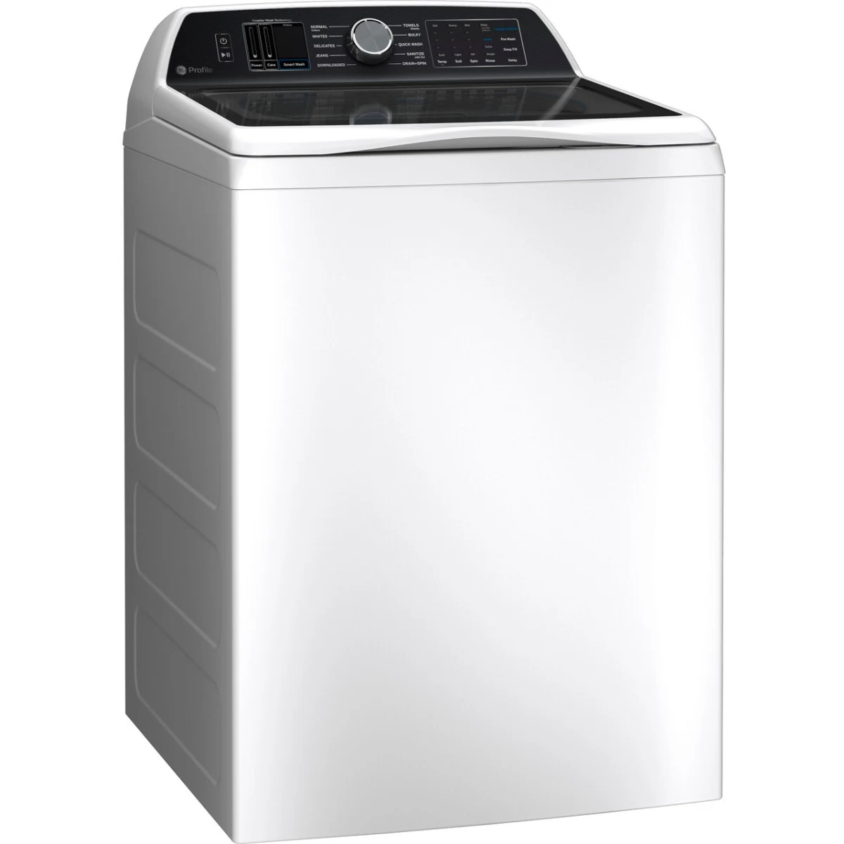 GE Profile - PTW700BSTWS -28 Inch Top Load Smart Washer with 5.4 Cu. Ft. Capacity, Infusor Wash Mechanism, Built-In WiFi, Sanitize with Oxi, Smart FlexDispense™, Tangle Control, Deep Fill, and Energy Star Certified: White