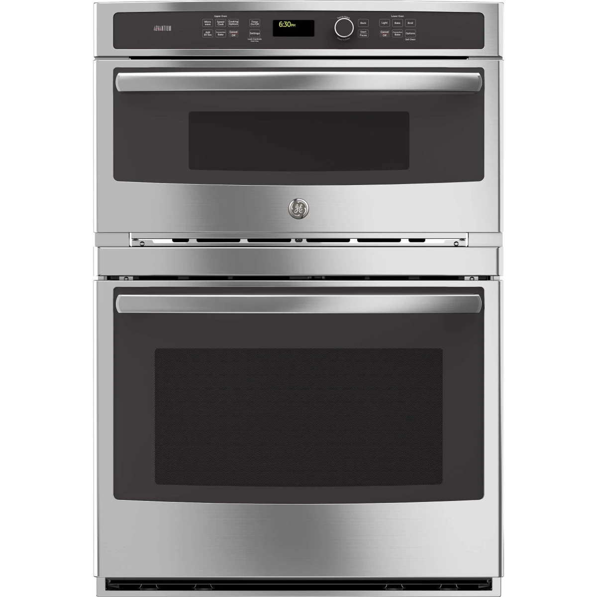 GE Profile - PT9800SHSS - 30 Inch Built-in Combination Wall Oven with 5.0 cu. ft. Capacity, 1.7 cu. ft. Microwave, True European Convection, Over 175 Preprogrammed Menu Selections, Speedcook Technology, GE Fits! Guarantee and Self Clean with Steam