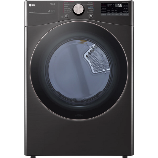 LG - DLGX4001B - 27 Inch Gas Smart Dryer with 7.4 Cu. Ft. Capacity, 12 Dryer Programs, Sensor Dry, Steam, Wrinkle Care, Dial-A-Cycle™, SteamSanitary™ and Energy Star Certified: Black Steel