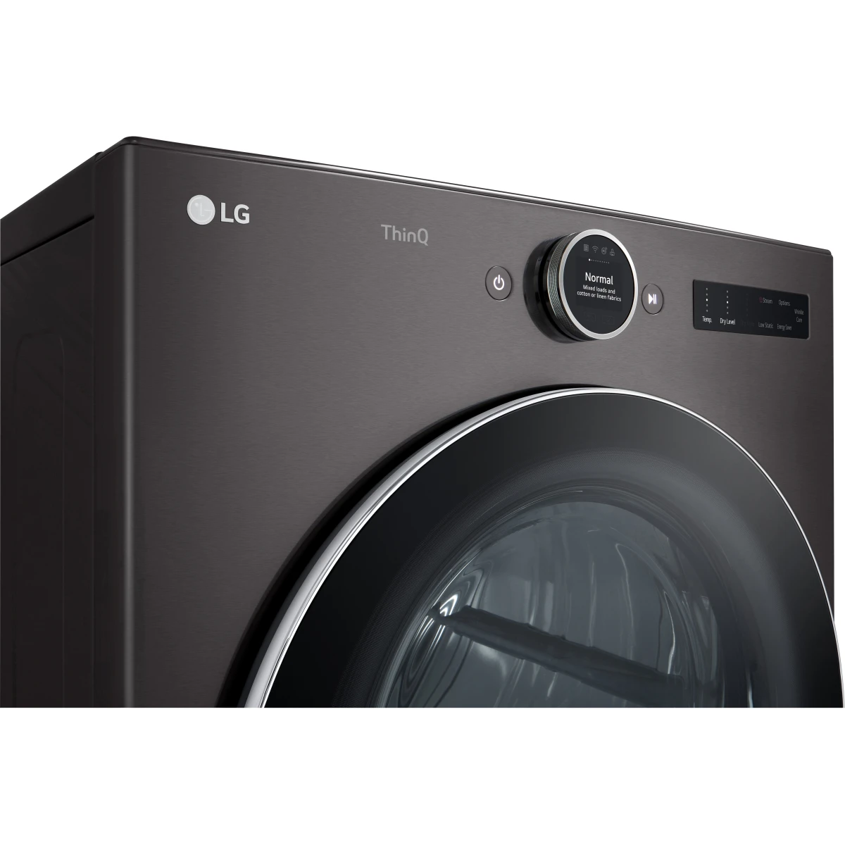 LG - DLEX6700B - 27 Inch Smart Electric Dryer with 7.4 Cu. Ft. Capacity, 23 Dryer Cycles, Wrinkle Care, TurboSteam™, Dial-A Cycle™ Knob, FlowSense™ Indicator, AI Fabric Sensor, and Energy Star Certified
