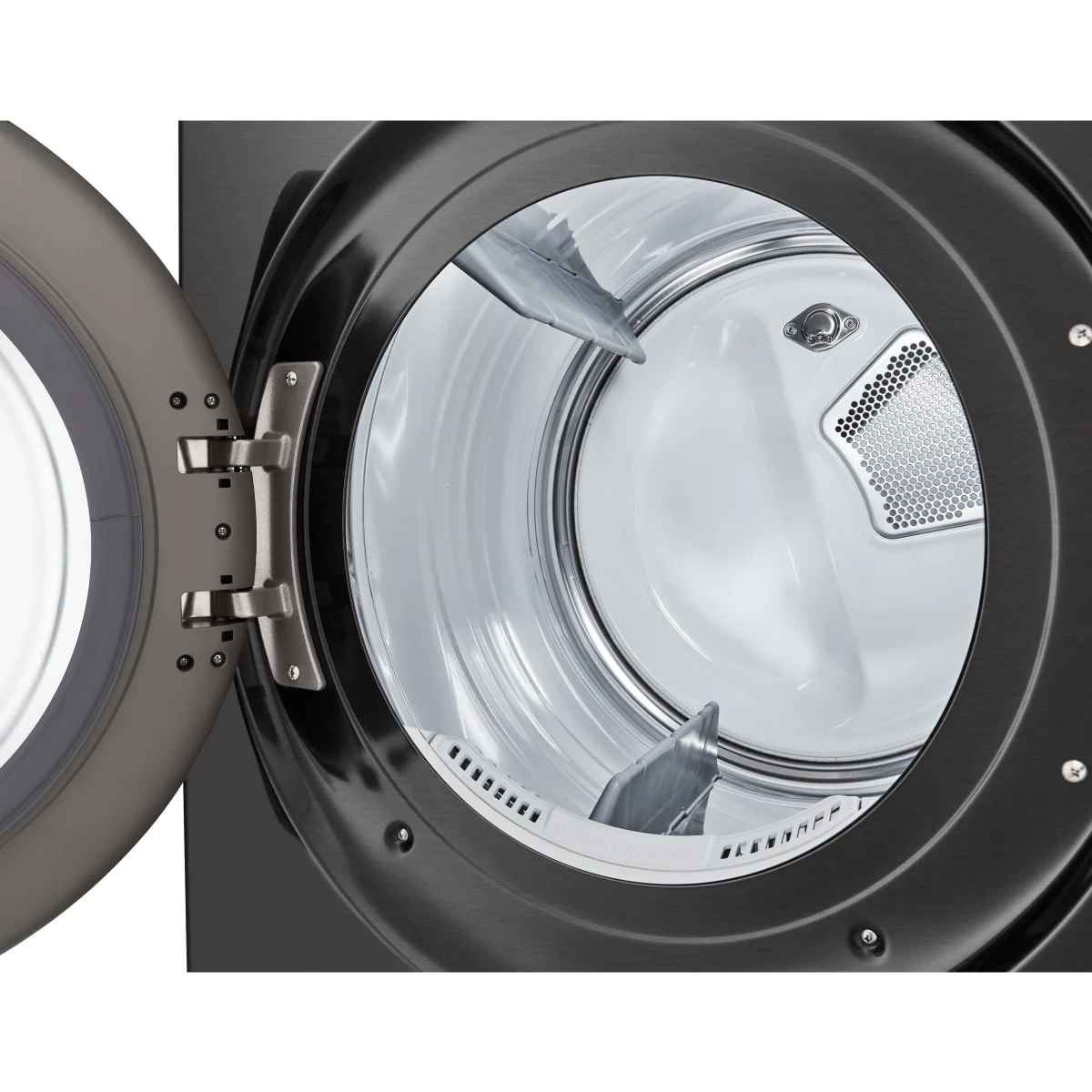 LG - DLEX6700B - 27 Inch Smart Electric Dryer with 7.4 Cu. Ft. Capacity, 23 Dryer Cycles, Wrinkle Care, TurboSteam™, Dial-A Cycle™ Knob, FlowSense™ Indicator, AI Fabric Sensor, and Energy Star Certified