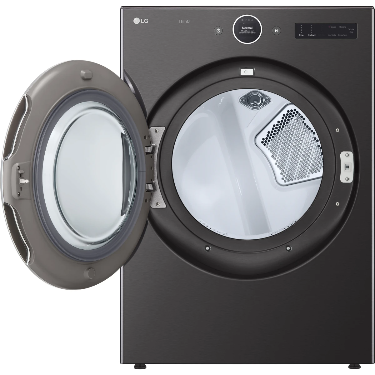 LG - DLEX6700B - 27 Inch Smart Electric Dryer with 7.4 Cu. Ft. Capacity, 23 Dryer Cycles, Wrinkle Care, TurboSteam™, Dial-A Cycle™ Knob, FlowSense™ Indicator, AI Fabric Sensor, and Energy Star Certified
