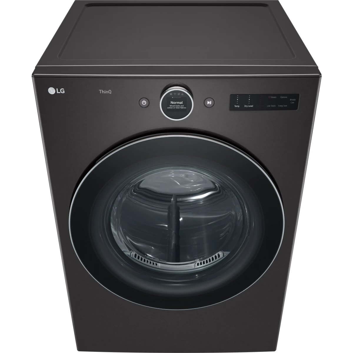 LG - DLEX6700B - 27 Inch Smart Electric Dryer with 7.4 Cu. Ft. Capacity, 23 Dryer Cycles, Wrinkle Care, TurboSteam™, Dial-A Cycle™ Knob, FlowSense™ Indicator, AI Fabric Sensor, and Energy Star Certified