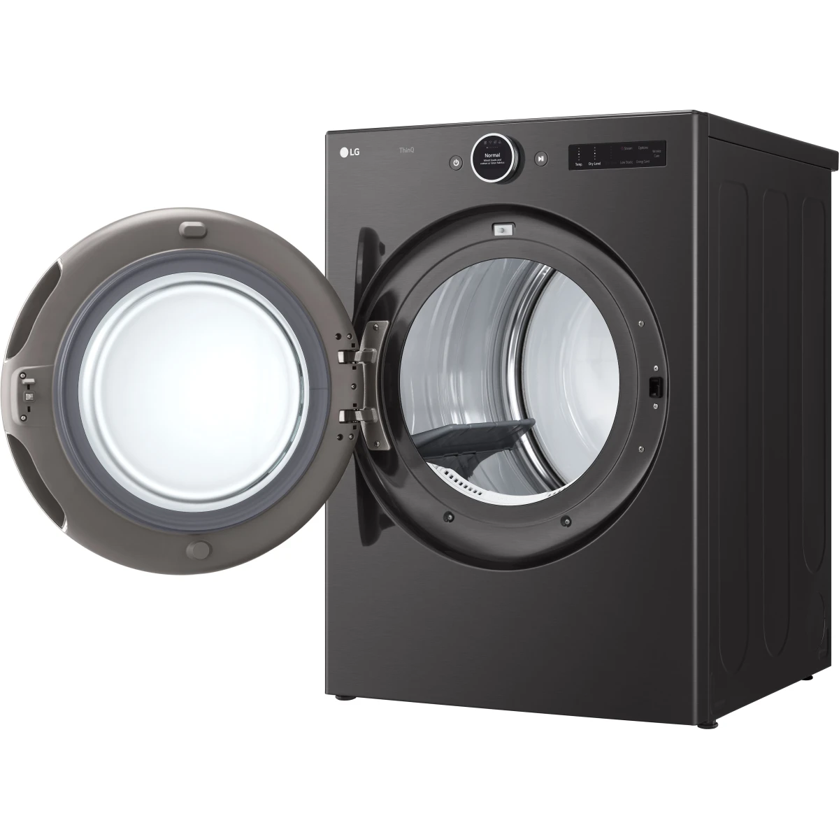 LG - DLEX6700B - 27 Inch Smart Electric Dryer with 7.4 Cu. Ft. Capacity, 23 Dryer Cycles, Wrinkle Care, TurboSteam™, Dial-A Cycle™ Knob, FlowSense™ Indicator, AI Fabric Sensor, and Energy Star Certified