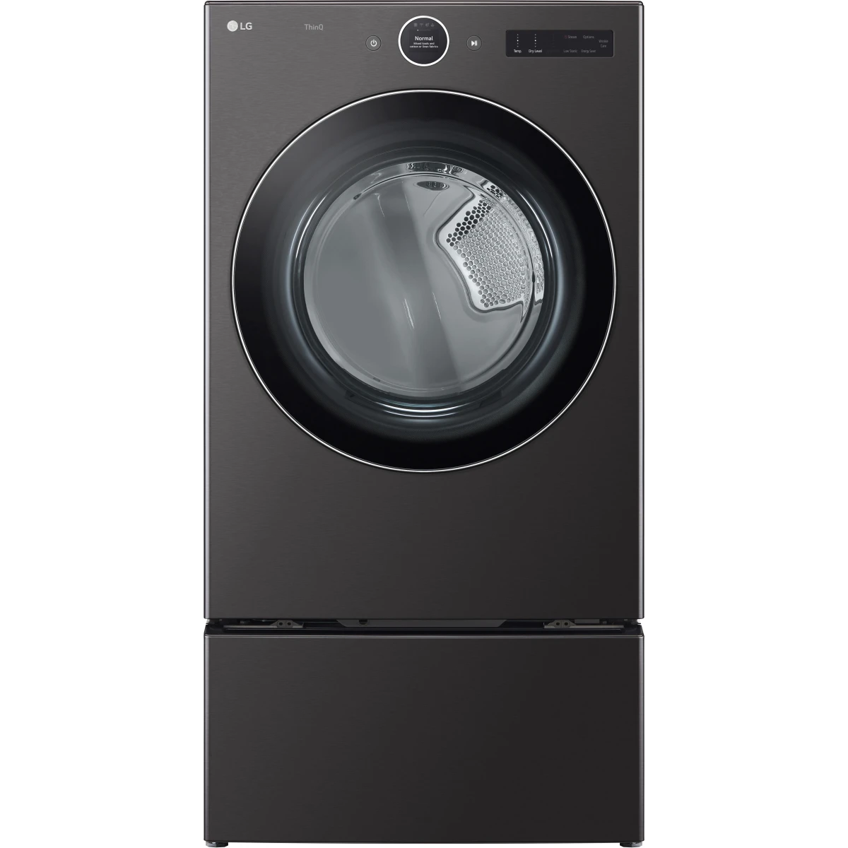 LG - DLEX6700B - 27 Inch Smart Electric Dryer with 7.4 Cu. Ft. Capacity, 23 Dryer Cycles, Wrinkle Care, TurboSteam™, Dial-A Cycle™ Knob, FlowSense™ Indicator, AI Fabric Sensor, and Energy Star Certified