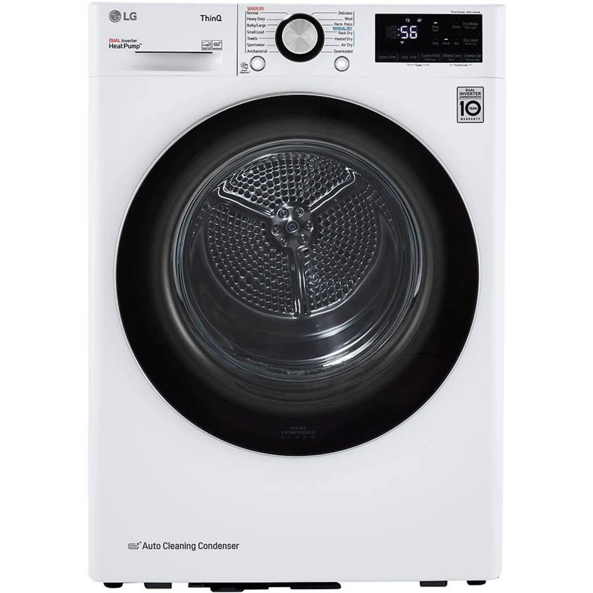 LG - DLHC1455W - 24 Inch Smart Electric Ventless Dryer with 4.2 Cu. Ft. Capacity, 14 Dryer Programs, Sensor Dry, Dual Inverter HeatPump™ Technology, and ENERGY STAR® Certified