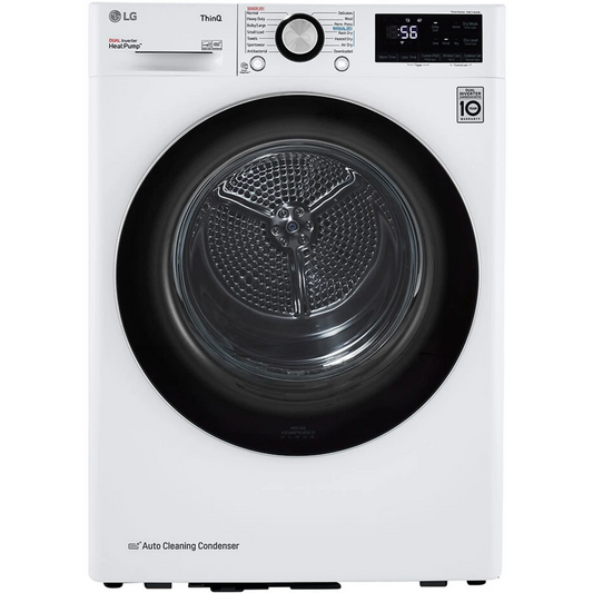 LG - DLHC1455W - 24 Inch Smart Electric Ventless Dryer with 4.2 Cu. Ft. Capacity, 14 Dryer Programs, Sensor Dry, Dual Inverter HeatPump™ Technology, and ENERGY STAR® Certified