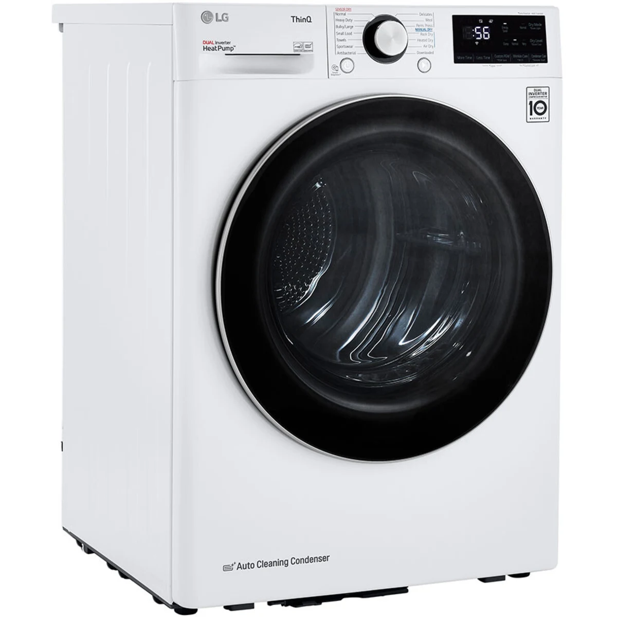 LG - DLHC1455W - 24 Inch Smart Electric Ventless Dryer with 4.2 Cu. Ft. Capacity, 14 Dryer Programs, Sensor Dry, Dual Inverter HeatPump™ Technology, and ENERGY STAR® Certified