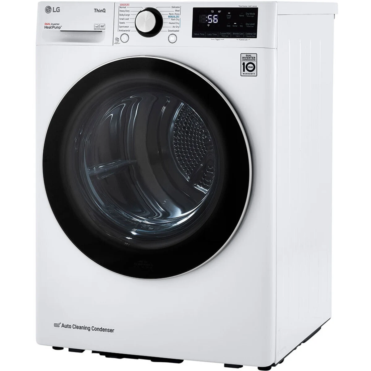 LG - DLHC1455W - 24 Inch Smart Electric Ventless Dryer with 4.2 Cu. Ft. Capacity, 14 Dryer Programs, Sensor Dry, Dual Inverter HeatPump™ Technology, and ENERGY STAR® Certified
