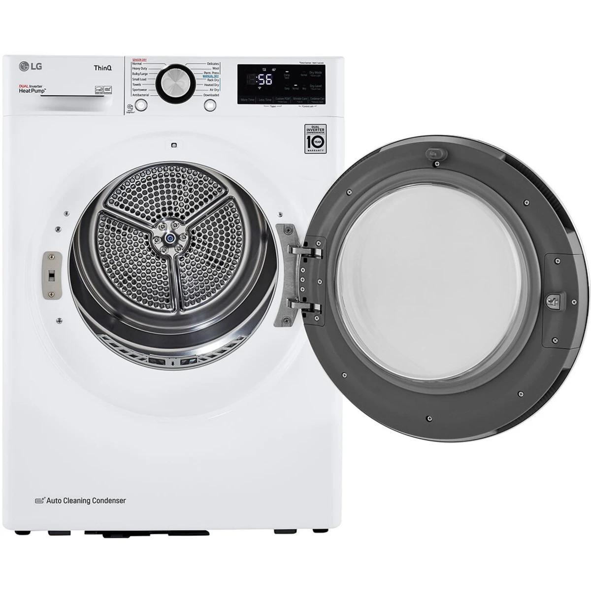 LG - DLHC1455W - 24 Inch Smart Electric Ventless Dryer with 4.2 Cu. Ft. Capacity, 14 Dryer Programs, Sensor Dry, Dual Inverter HeatPump™ Technology, and ENERGY STAR® Certified