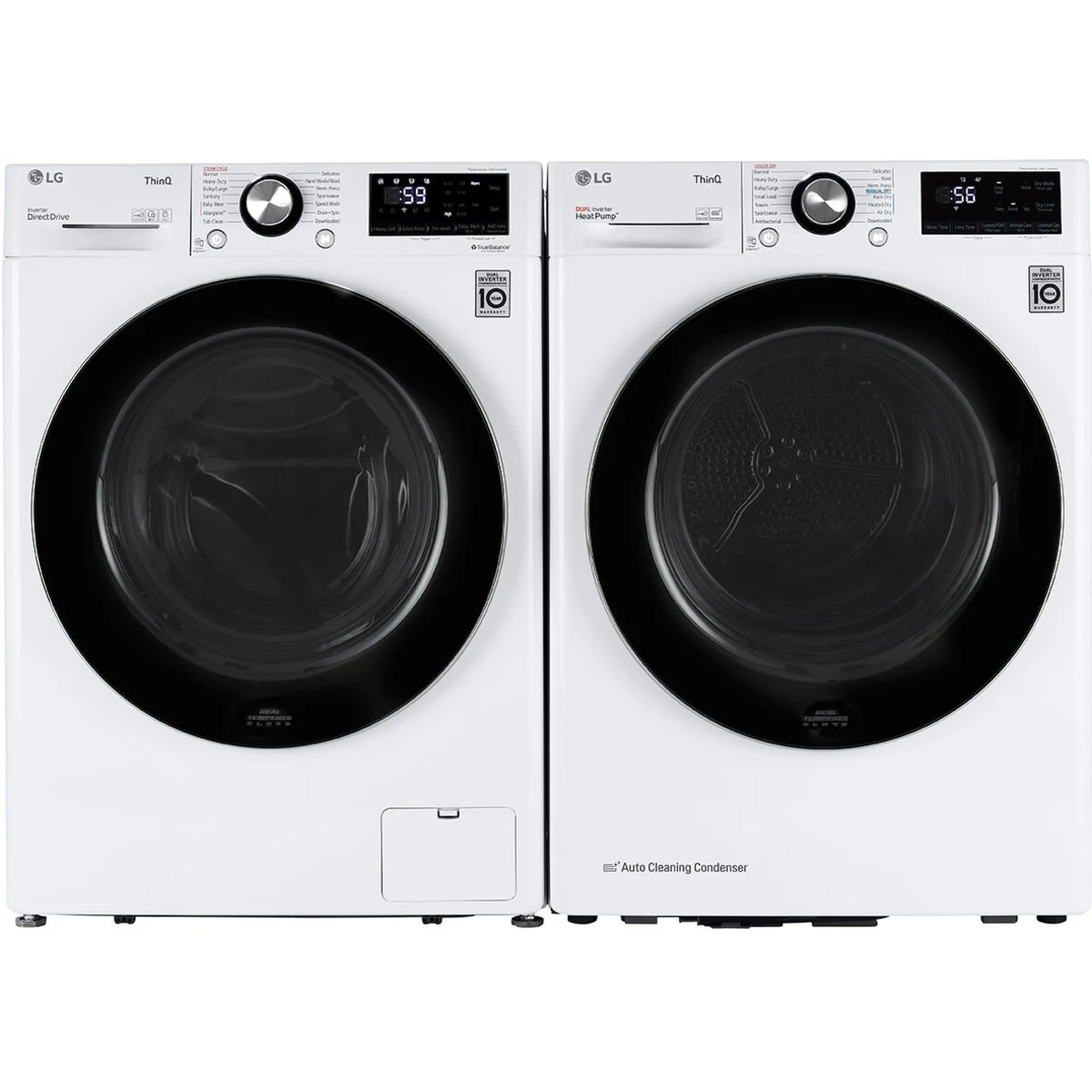 LG - DLHC1455W - 24 Inch Smart Electric Ventless Dryer with 4.2 Cu. Ft. Capacity, 14 Dryer Programs, Sensor Dry, Dual Inverter HeatPump™ Technology, and ENERGY STAR® Certified