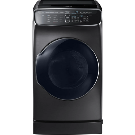 Samsung FlexWash - DVE60M9900V - 27 Inch FlexDry™ Electric Dryer with 7.5 cu. ft. Capacity, Multi-Steam™, Super Speed, Sensor Dry, Drying Rack, 16 Dry Cycles, Wrinkle Prevent, Anti-Static Option, Smart Care, Wi-Fi