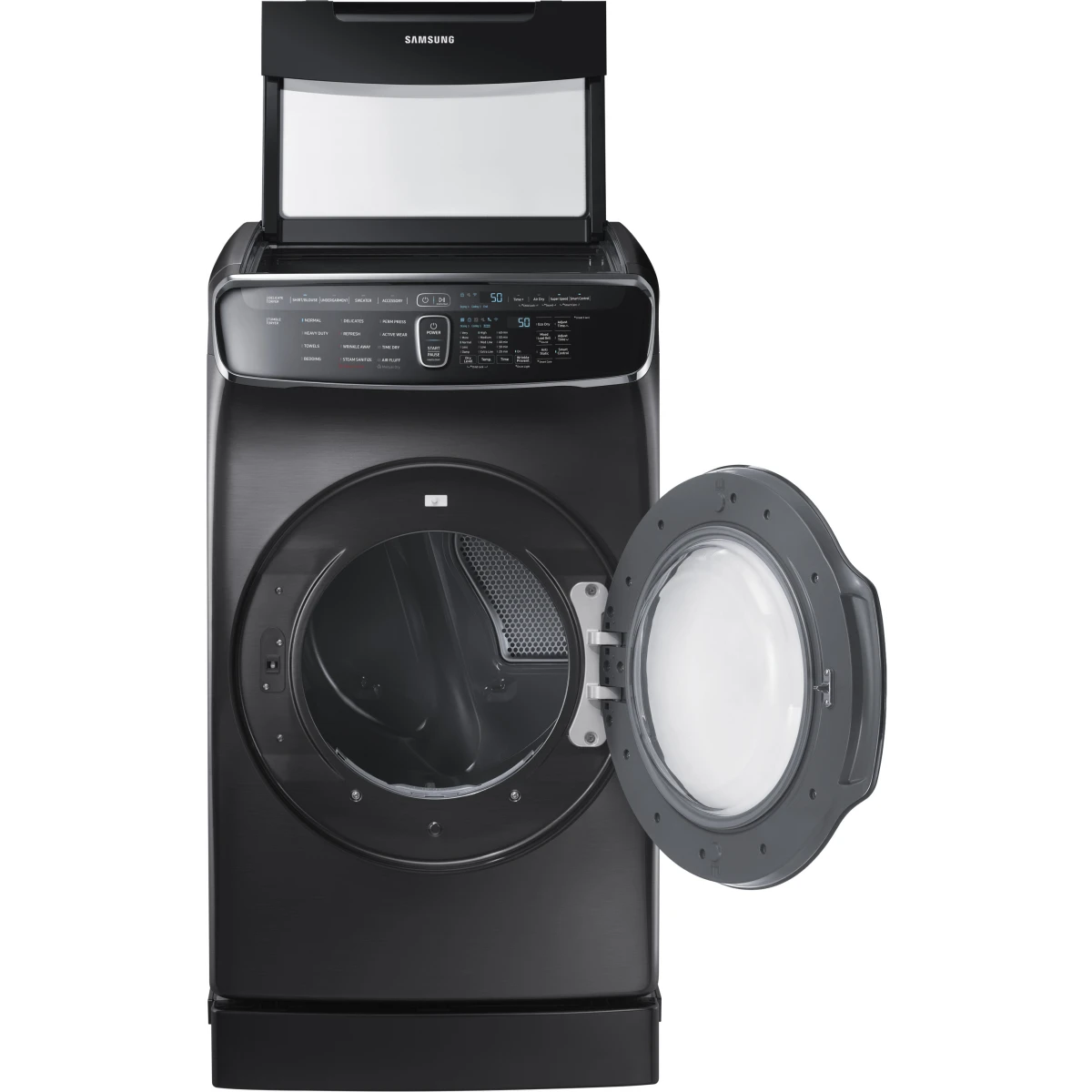 Samsung FlexWash - DVE60M9900V - 27 Inch FlexDry™ Electric Dryer with 7.5 cu. ft. Capacity, Multi-Steam™, Super Speed, Sensor Dry, Drying Rack, 16 Dry Cycles, Wrinkle Prevent, Anti-Static Option, Smart Care, Wi-Fi