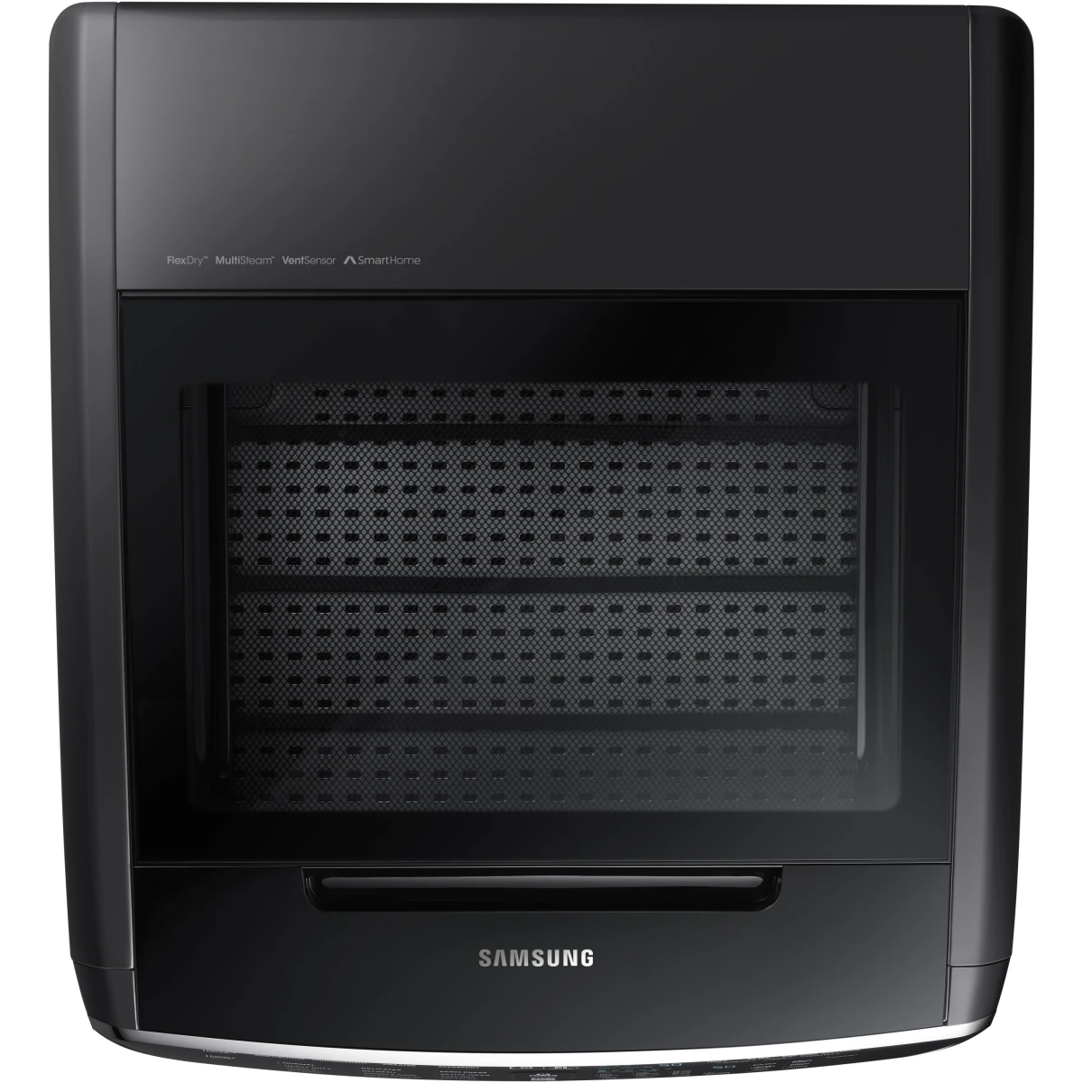 Samsung FlexWash - DVG60M9900V - 27 Inch Gas Smart Dryer with 7.5 cu. ft. Capacity, FlexDry™, 16 Dry Cycles, Multi-Steam™, Super Speed, Sensor Dry, Drying Rack, Wrinkle Prevent, Anti-Static Option and Smart Care: Black Stainless Steel