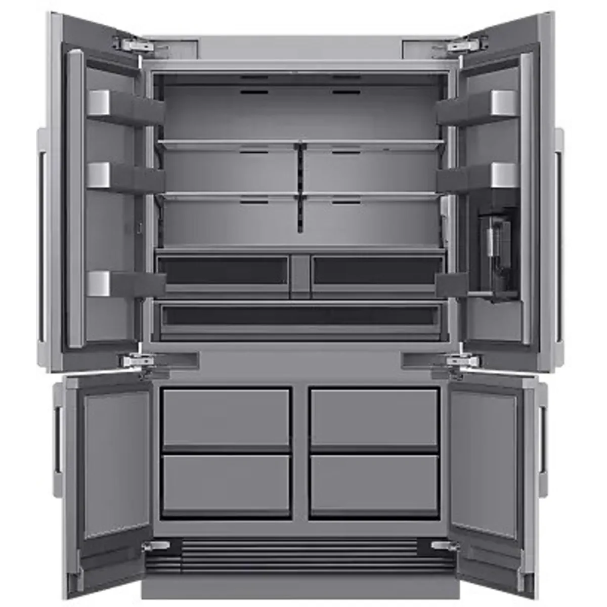 Dacor - DRF487500AP - 48 Inch Panel Ready Counter Depth Built-In 4-Door French Door Smart Refrigerator with 27.7 cu. ft. Total Capacity