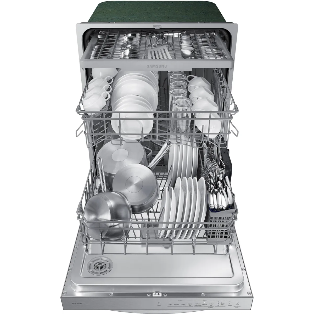 Samsung - DW80CG4051SR - 24 Inch Fully Integrated Dishwasher with 15 Place Settings, Express 60 Cycle, 4 Wash Programs, 4 Wash Options, AutoRelease™ Door, 51 dBA, Hidden Touch Controls, Digital Leak Sensor and Energy Star Rated