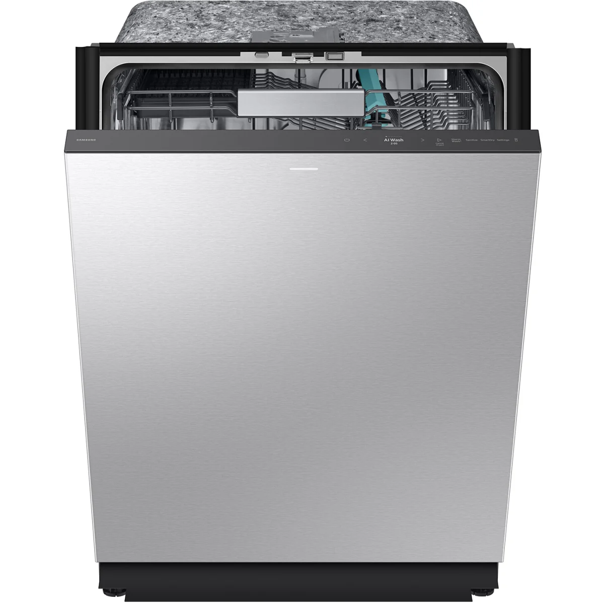 Samsung - DW90F89P0USR - 24 Inch Fully Integrated Smart Dishwasher with 16 Place Settings Capacity, 38 dBA, 10 Wash Cycles, 7 Wash Options, StormWash+™, Express 60 Cycle, AutoRelease™ Door, Leak Sensor, Child Lock, and ENERGY STAR® Certified