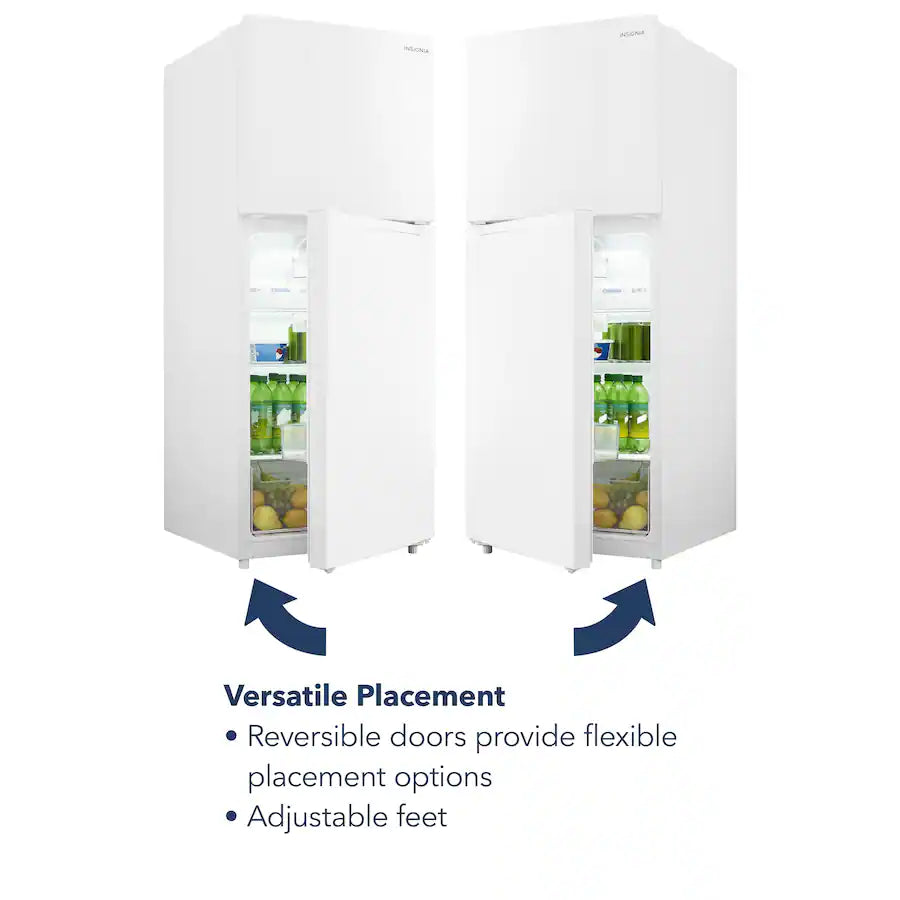 Insignia™ - NS-RTM10WH2 - 10 Cu. Ft. Top-Freezer Refrigerator with Reversible Door and ENERGY STAR Certification - White