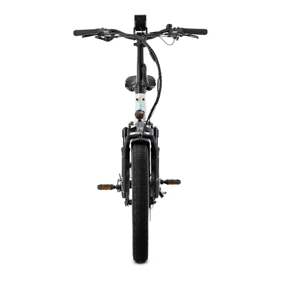Lectric eBikes - XP4 Step-Thru Foldable eBike (Max 50mi/28mph) + LevelUp Rack - Stratus White Model: 401-01372-W001