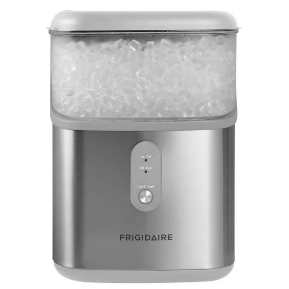 Frigidaire - 33 lbs. Premium Nugget Portable Ice Maker 8.7 in. Wide in Stainless Steel