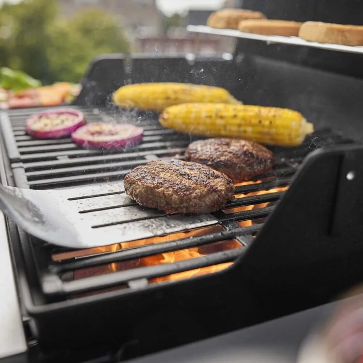 Weber Spirit - 1501000 - 48 Inch E-210 Freestanding Gas Grill with Double Side Tables, Cast Iron Grates, Stainless Steel Flavorizer® Bars, and Snap Jet Ignition