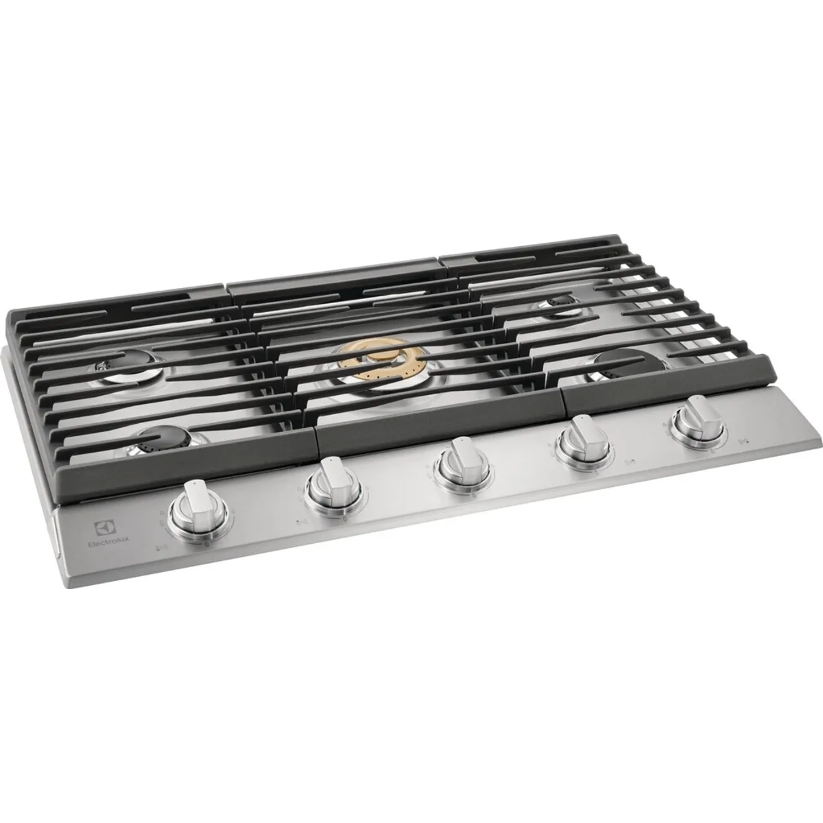 Electrolux - ECCG3668AS - 36 Inch Gas Cooktop with 5 Sealed Burners, Continuous Cast Iron Grates, Power Burner, LP Conversion Kit Included, ADA Compliant, and CSA Listed