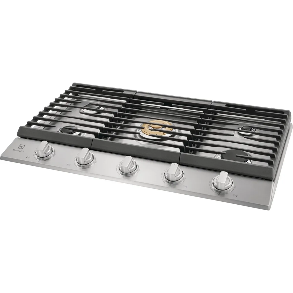 Electrolux - ECCG3668AS - 36 Inch Gas Cooktop with 5 Sealed Burners, Continuous Cast Iron Grates, Power Burner, LP Conversion Kit Included, ADA Compliant, and CSA Listed