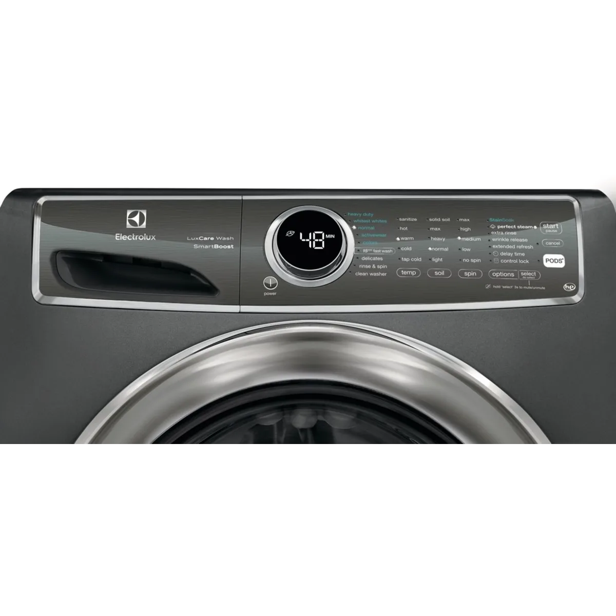 Electrolux - Electrolux - EFLS627UTT - 4.4 Cu. Ft. Stackable Front Load Washer with Steam and SmartBoost® Technology - Titanium