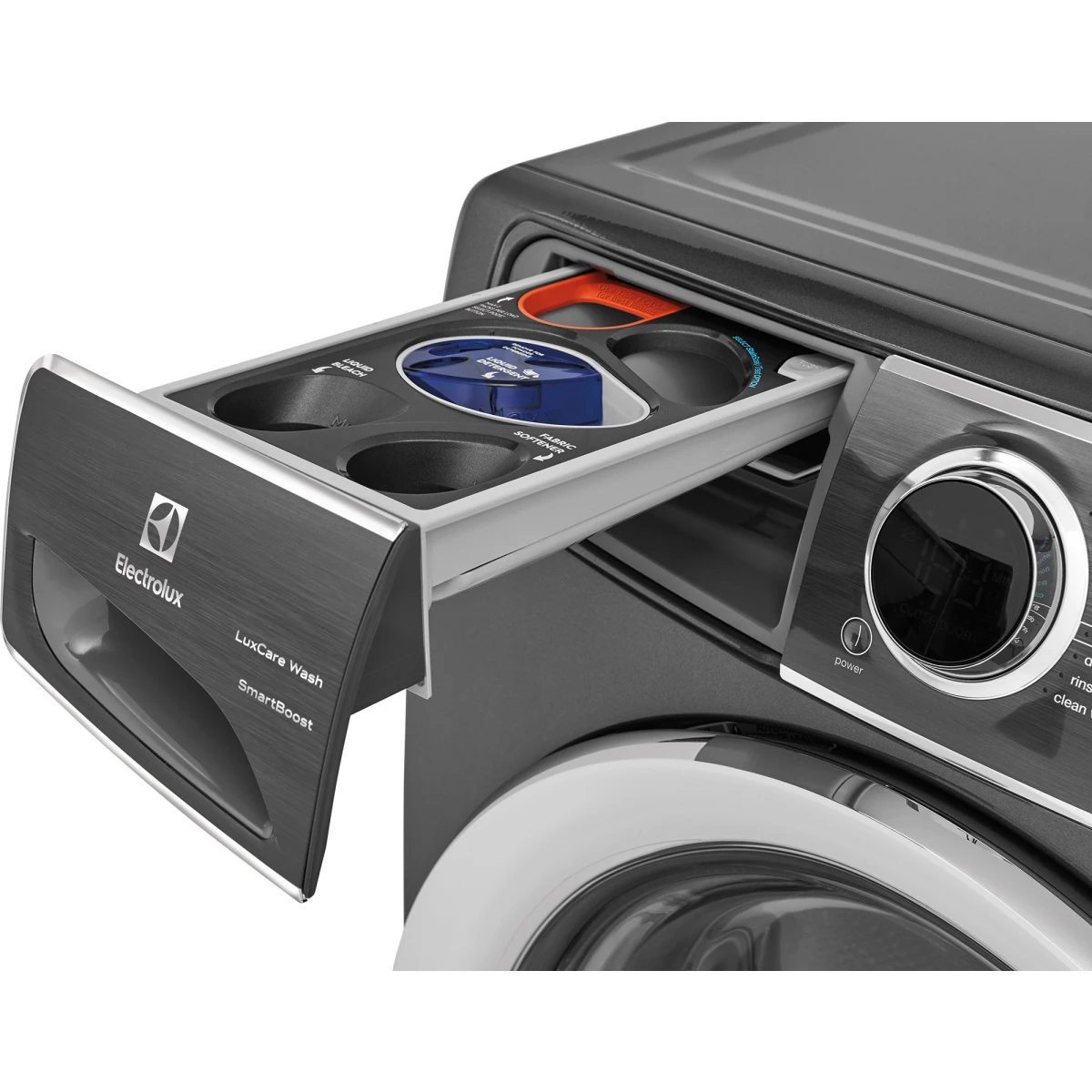 Electrolux - Electrolux - EFLS627UTT - 4.4 Cu. Ft. Stackable Front Load Washer with Steam and SmartBoost® Technology - Titanium