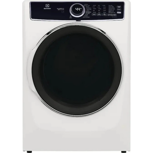 Electrolux - ELFE7637AW - 27 Inch Electric Dryer with 8.0 Cu. Ft. Capacity, Balanced Dry, LuxCare Dry, Reversible Door, Drum Light, 11 Dry Cycles, Perfect Steam, Fast Dry, Activewear, Extended Tumble, Wrinkle Release, UL Listed, and ENERGY STAR® Certified