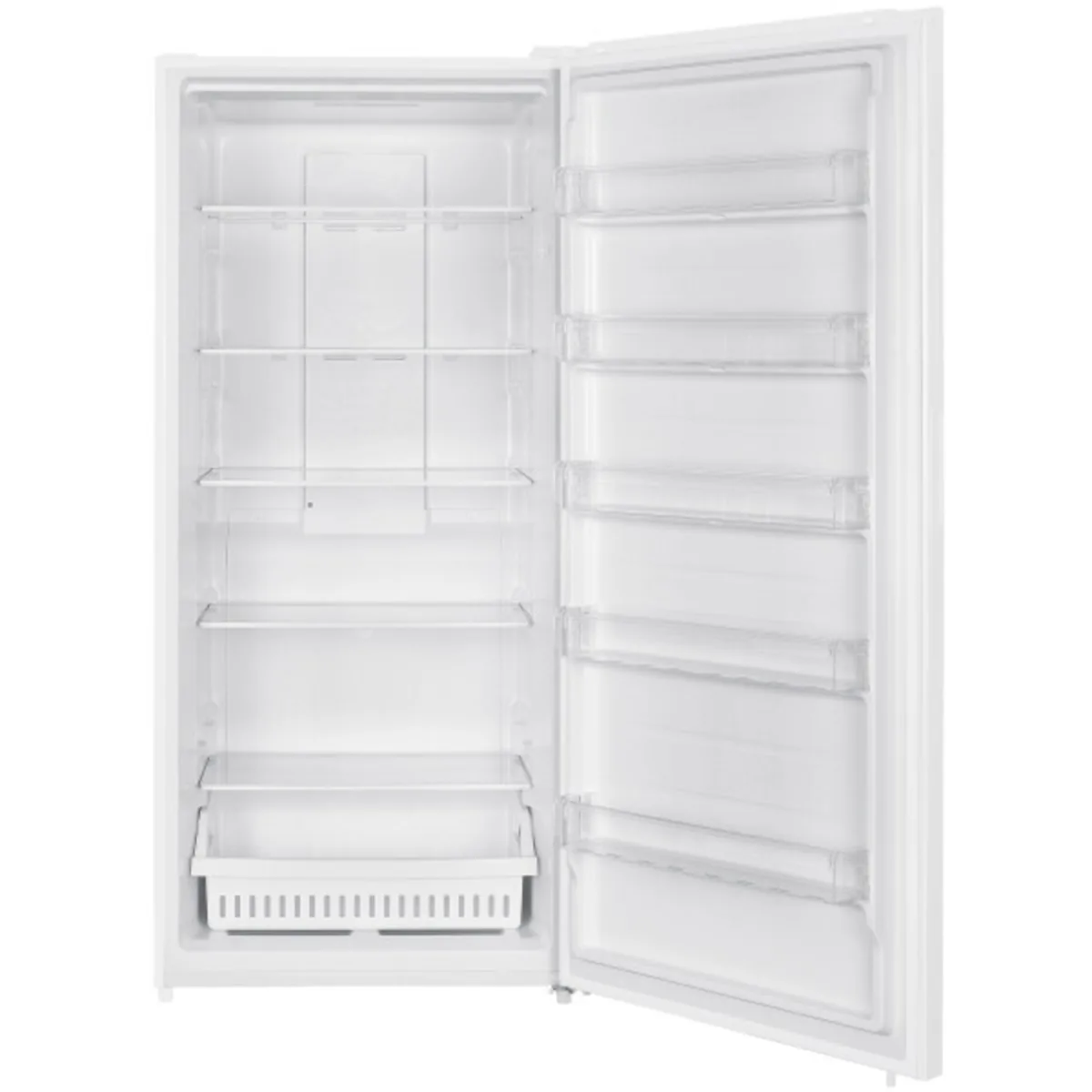 Element - EHUF21CECW - 33 Inch Freestanding Upright Convertible Freezer with 21.2 cu. ft. Capacity, 5 Glass Shelves, 5 Door Bins, LED Lights, and Temperature Control: White