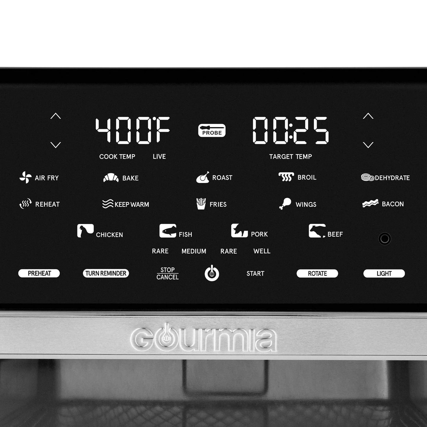 Gourmia All-in-One 14-Quart Air Fryer, Oven, Rotisserie, Dehydrator