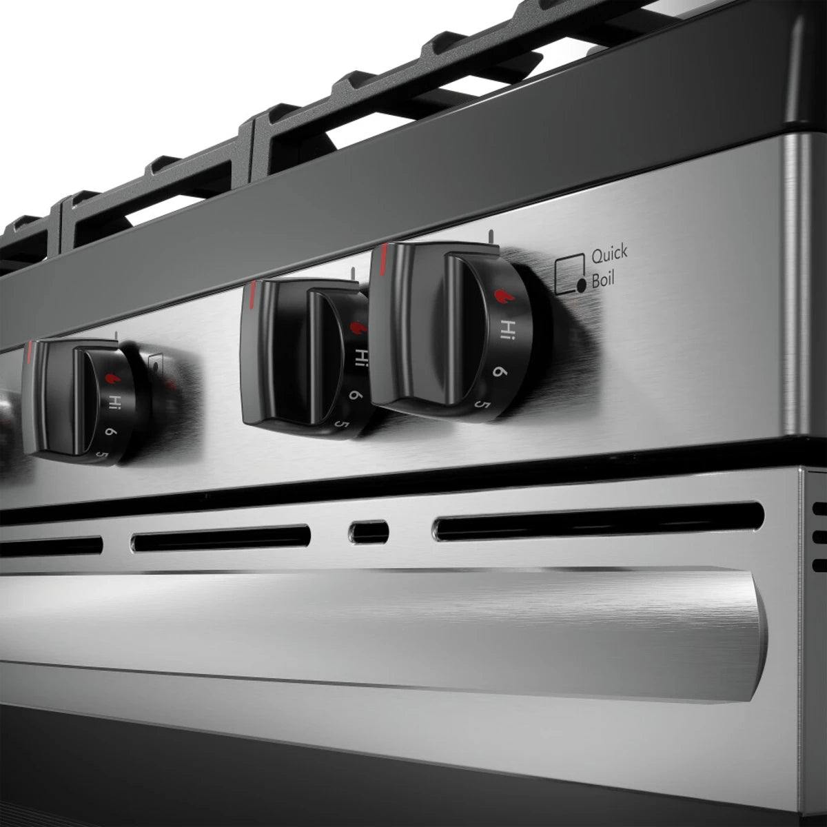 Frigidaire - FCRG3052BS - 30 Inch Freestanding Gas Range with 5 Sealed Burners, 5.1 cu. ft. Oven Capacity, Quick Boil Burner, Storage Drawer, Even Baking Technology, and Manual Clean: Stainless Steel