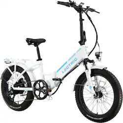Lectric eBikes - XP3 Step-Thru Foldable Long-Range eBike: 65 miles Max Operating Range & 28 mph Max Speed - Unisize - White
