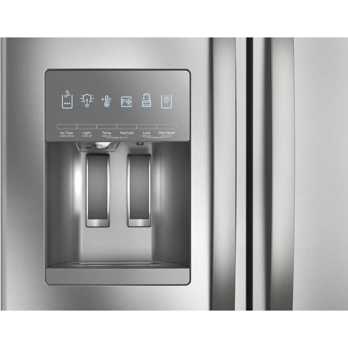 Whirlpool - WRFF3436RZ - 36 Inch Freestanding French Door Refrigerator with 24.7 Cu. Ft. Capacity, 5 Glass Shelves, Gallon Door Bins, Deli Drawer, External Ice/Water Dispenser, Auto Icemaker, and ENERGY STAR®: Stainless Steel