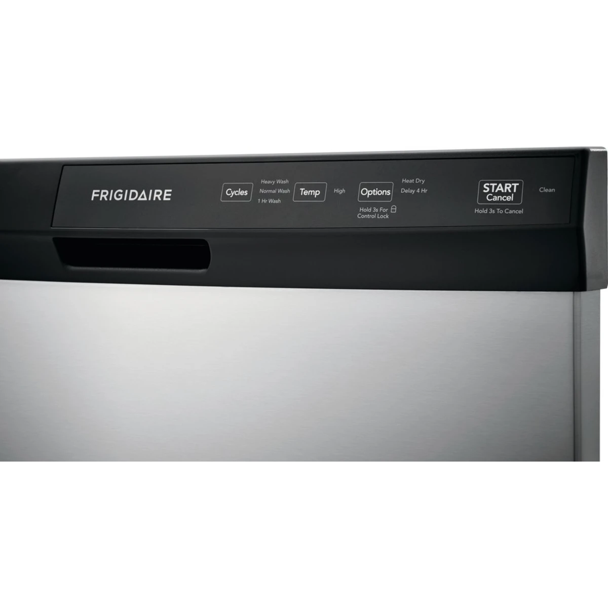 Frigidaire - FFCD2413US - 24 Inch Full Console Dishwasher with 14 Place Setting Capacity, 3 Wash Cycles, 60 dBA Silence Rating, Stay-Put Door, Heated Dry, Delay Start