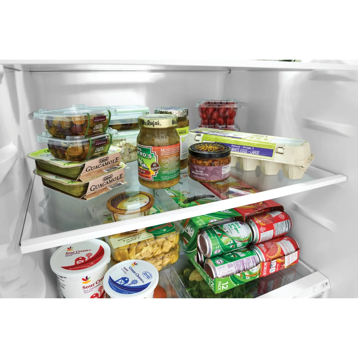 Frigidaire - FFHT1822UB - 28 Inch Top Freezer Refrigerator with 17.6 Cu. Ft. Total Capacity, Adjustable Glass Shelves, Humidity-Controlled Crispers, Gallon Bins, LED Lighting
