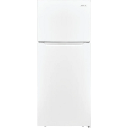 Frigidaire - FFHT1822UW - 28 Inch Top Freezer Refrigerator with 17.6 Cu. Ft. Total Capacity, Adjustable Glass Shelves, Humidity-Controlled Crispers, Gallon Bins, LED Lighting, Ice Maker Ready, Door Ajar Alarm, ADA Compliant