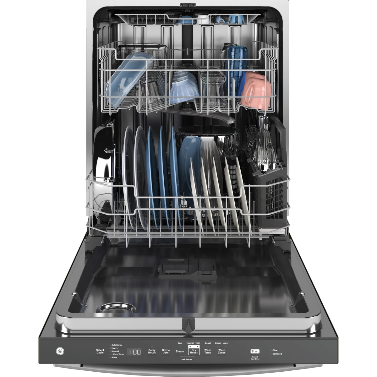 GE - GDT670SYVFS - 24 Inch Fully Integrated Dishwasher with 16 Place Settings, 3-Level Wash, Dry Boost™ Technology, Piranha Hard Food Disposer, Third Rack, Silverware Jets