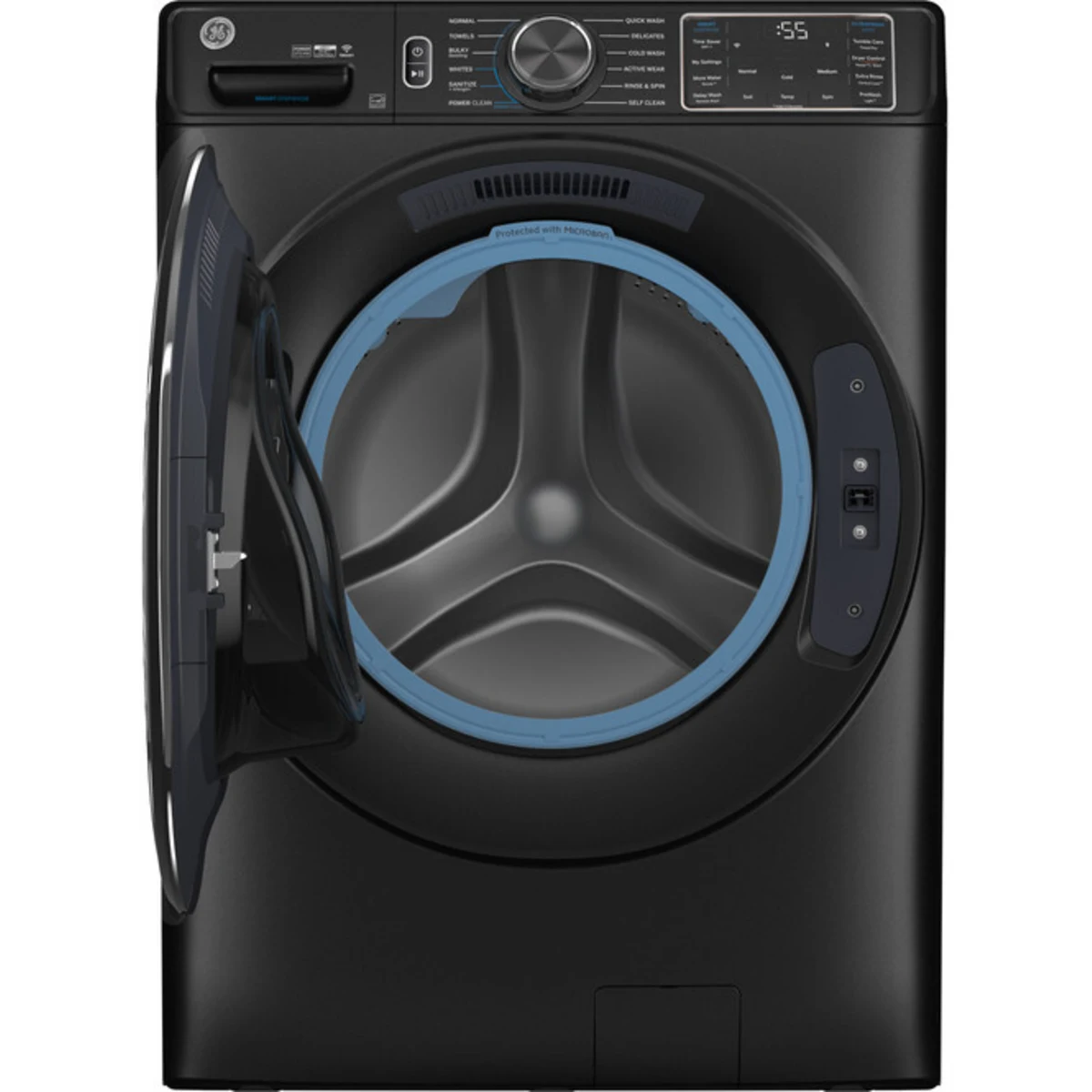 GE - GFW655SPVDS - 28 Inch Smart Front Load Washer with 5 cu. ft. Capacity, Wi-Fi Enabled, Steam Cycle, Time Saver Option, Sanitize Cycle, Smart Dispense Technology, Wi-Fi Connected, Ultra Fresh Vent System With Odor Block