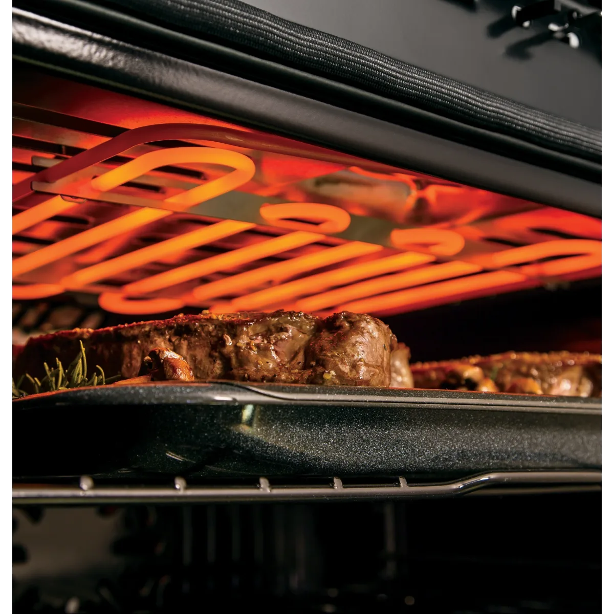 GE Profile - PT7550SFSS - 30 Inch Double Electric Wall Oven with True Convection, Meat Probe, Steam Clean, Ten-Pass Bake Element, Heavy-Duty Roller Rack, Glass Touch Controls, 10 Total cu. ft. Capacity