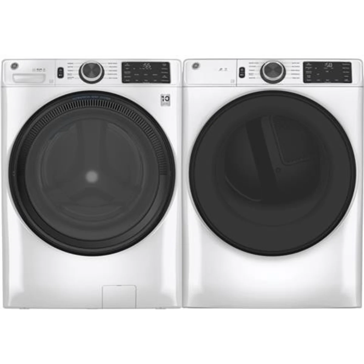 GE - GFD55GSSNWW - 28 Inch Gas Smart Dryer with 7.8 Cu. Ft. Capacity, Wi-Fi, 10 Dryer Programs, Sensor Dry, Sanitize, Quick Dry, Delay Dry, Wrinkle Care, ADA Compliant, and Energy Star®: White