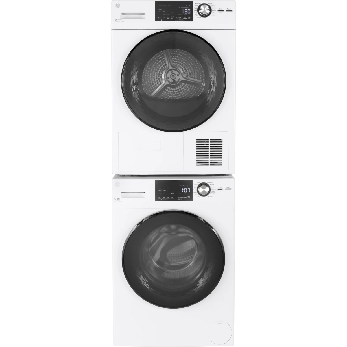 GE - GFT14ESSMWW - 24 Inch Electric Dryer with 4.1 Cu. Ft. Capacity, Damp Dry Signal, 13 Dryer Programs, Sensor Dry™, Sanitize, Delay Dry, and ENERGY STAR® Qualified