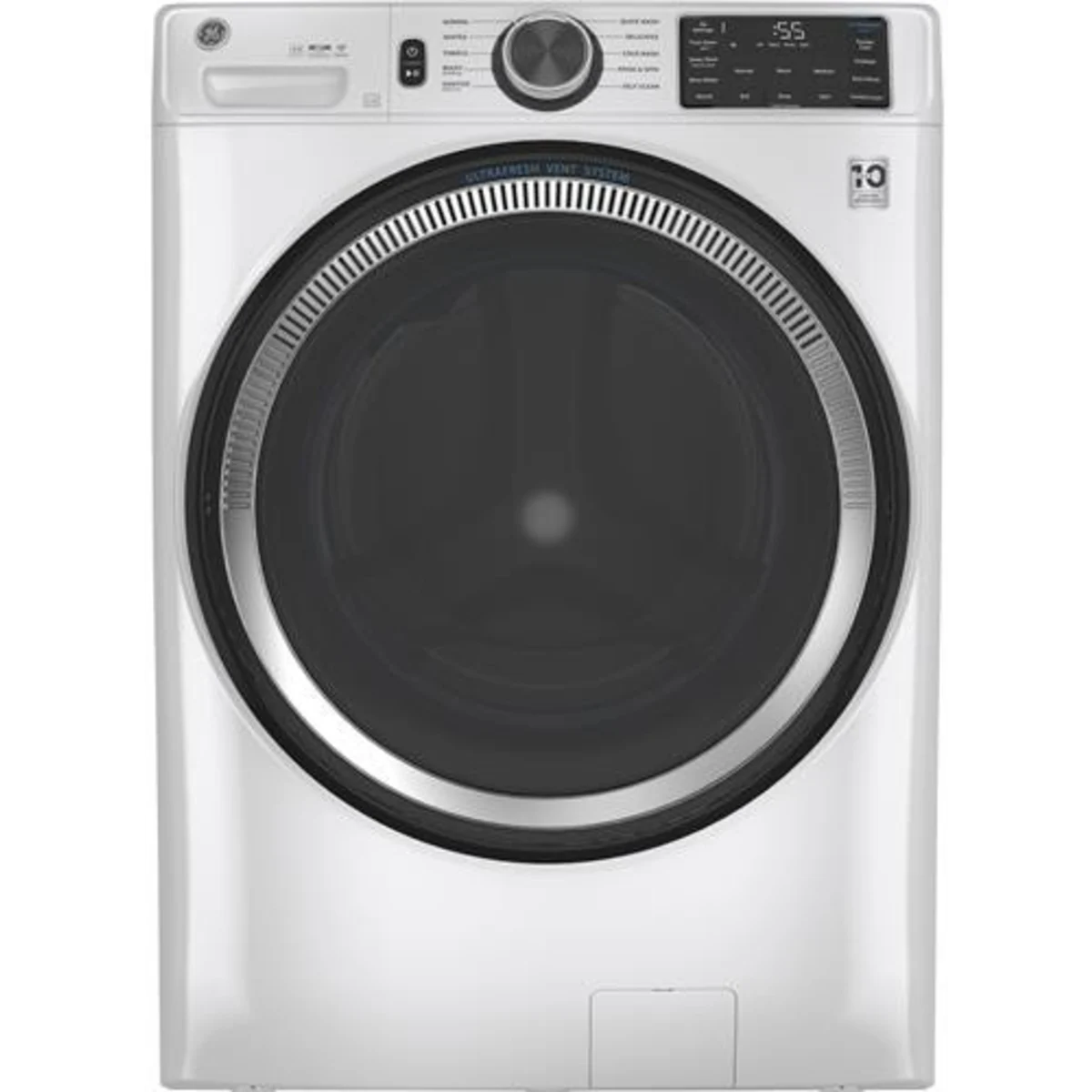 GE - GFW550SSNWW - 28 Inch Smart Front Load Washer with 4.8 cu. ft. Capacity, 10 Cycles, UltraFresh Vent System With OdorBlock™, Microban® Antimicrobial Technology,